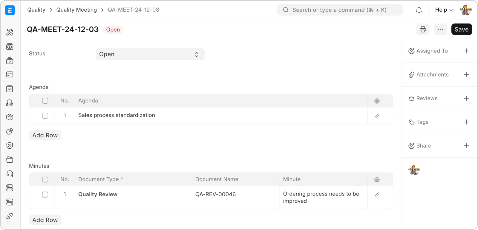Incoming / In-process / Outgoing QC