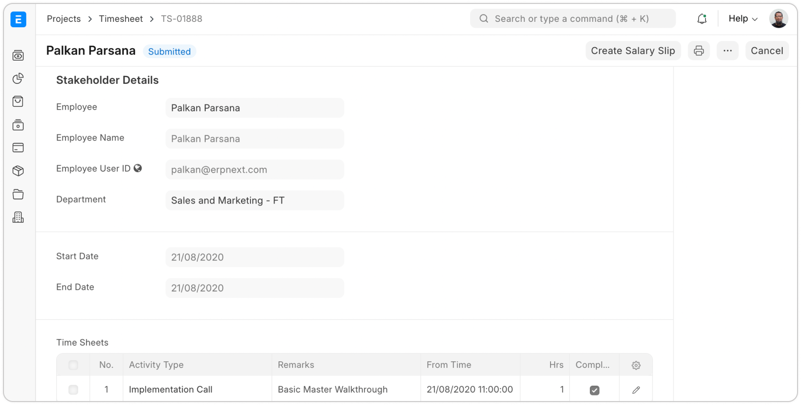 Realtime Project Progress